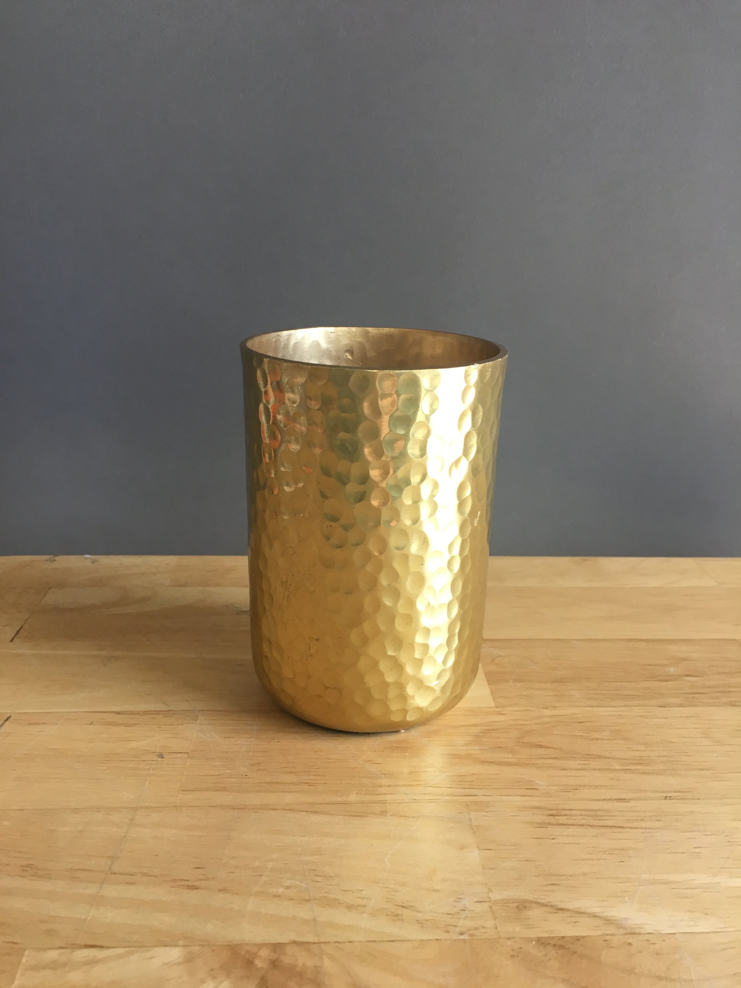 LOW-096: Hammered Gold Cylinder