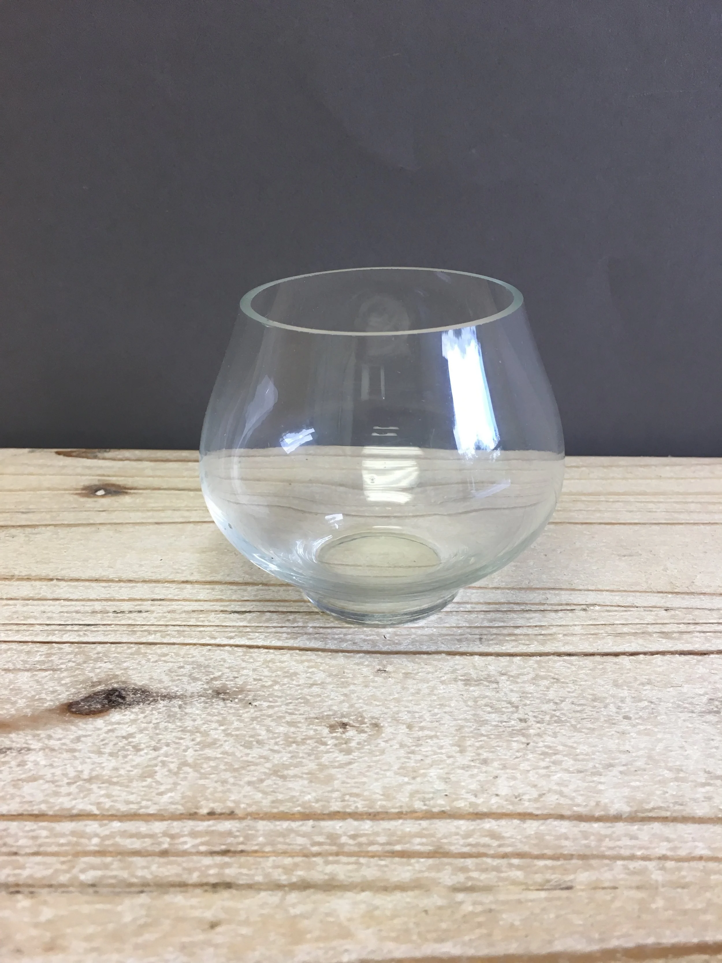 VOT-069: Clear Garden Votive w Small Foot
