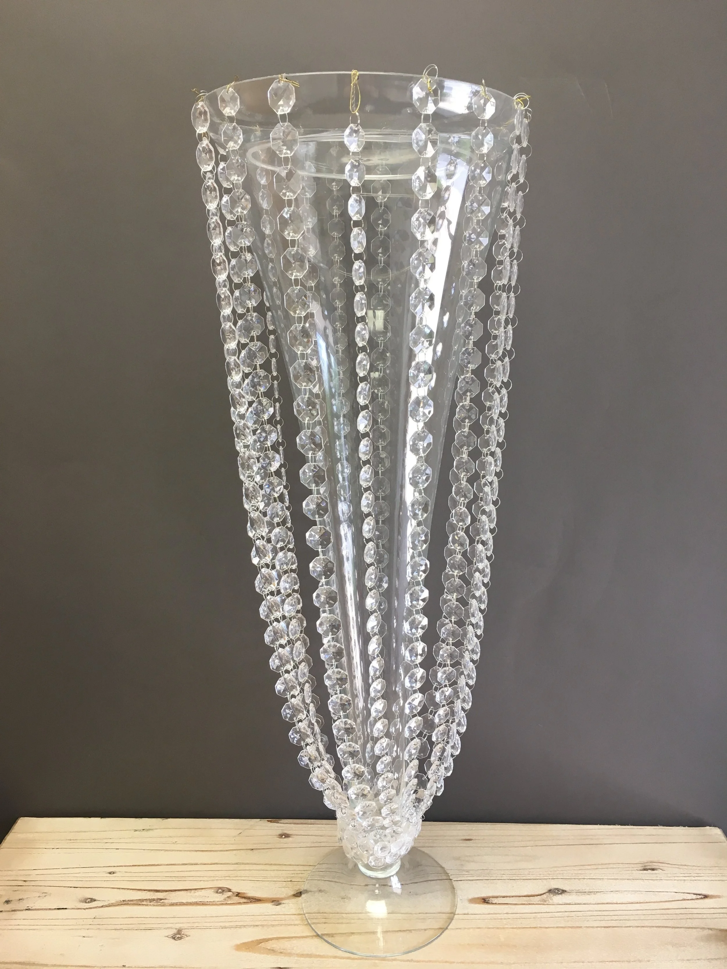 REF-030: Hand-Strung Beaded Vase