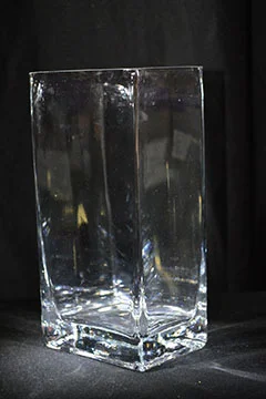 LOW-230: Clear Rectangular Vase