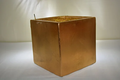 LOW-244: Gold Painted Cube