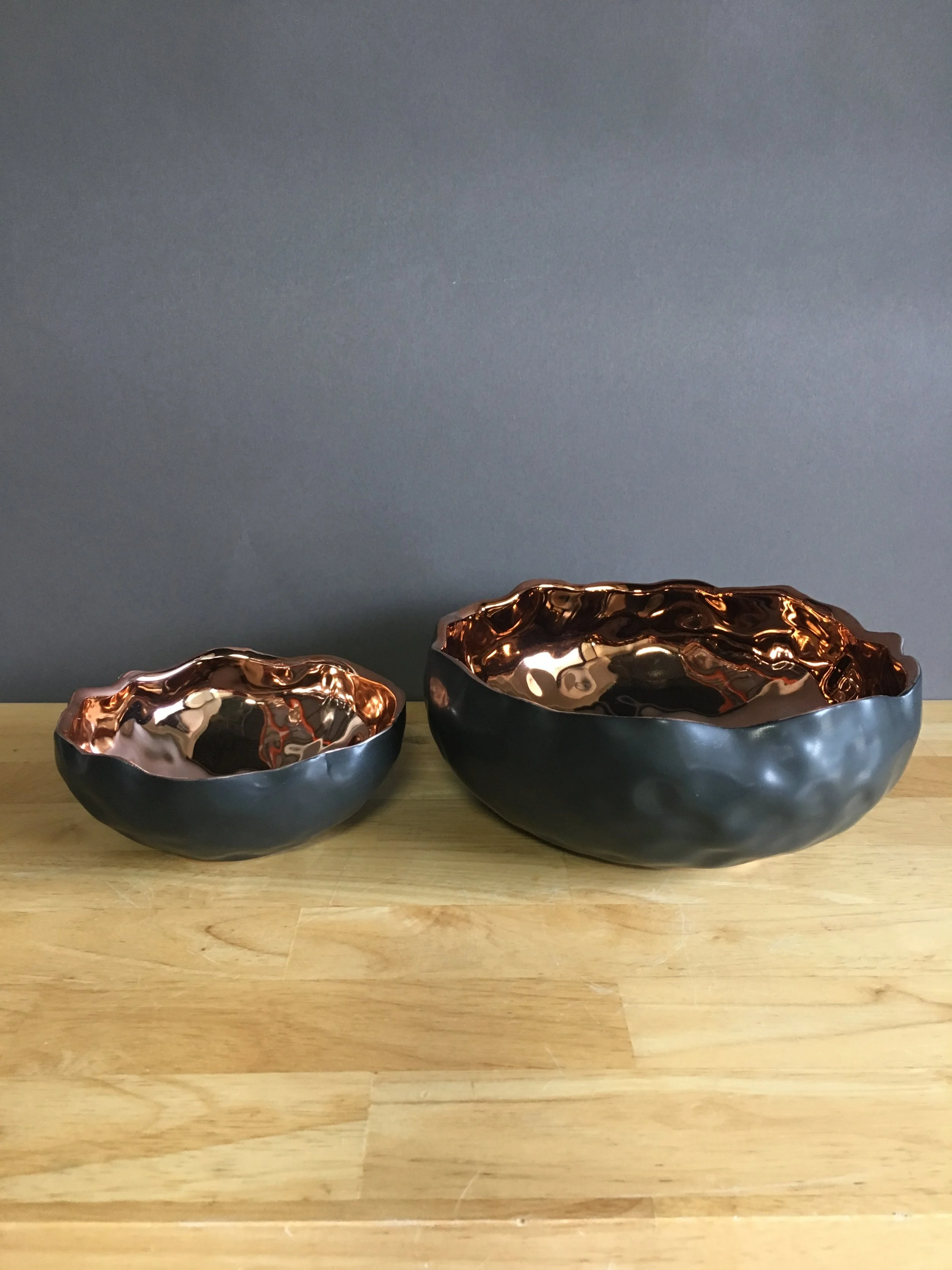 LOW-257: Black &amp; Rose Gold Alden Bowl