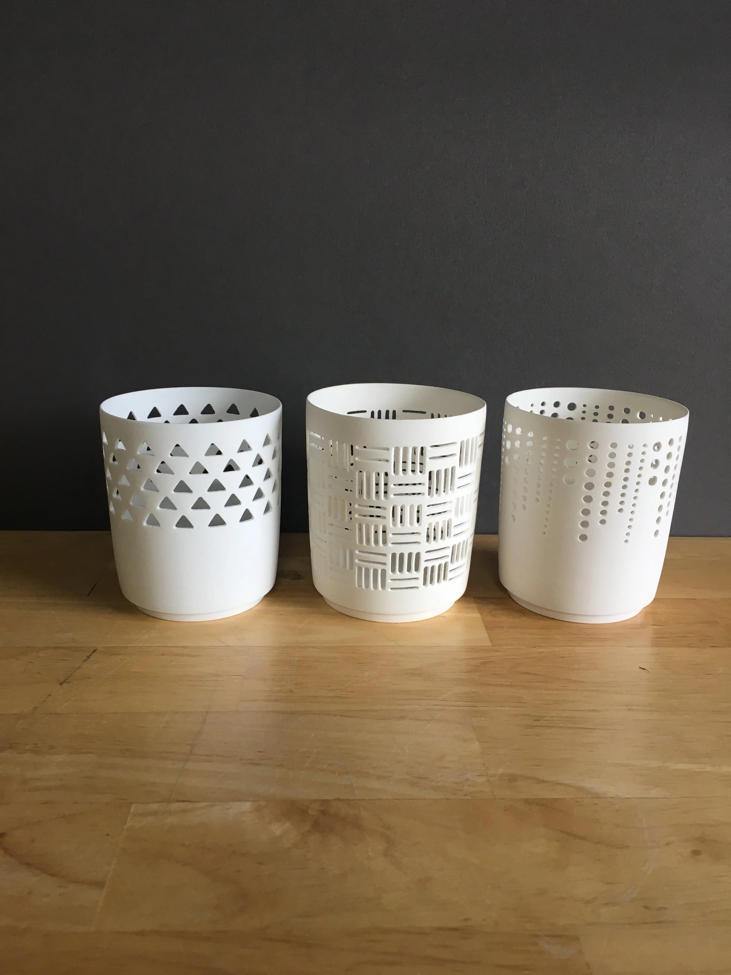 VOT-083: White Cut-Out Votive