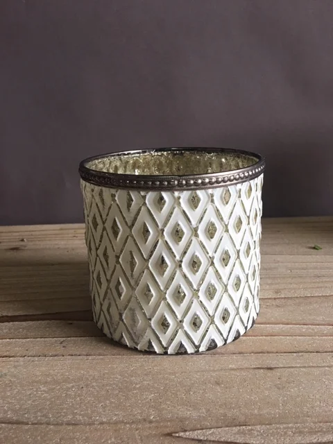 VOT-089 Shabby Chic Diamond Design Votive