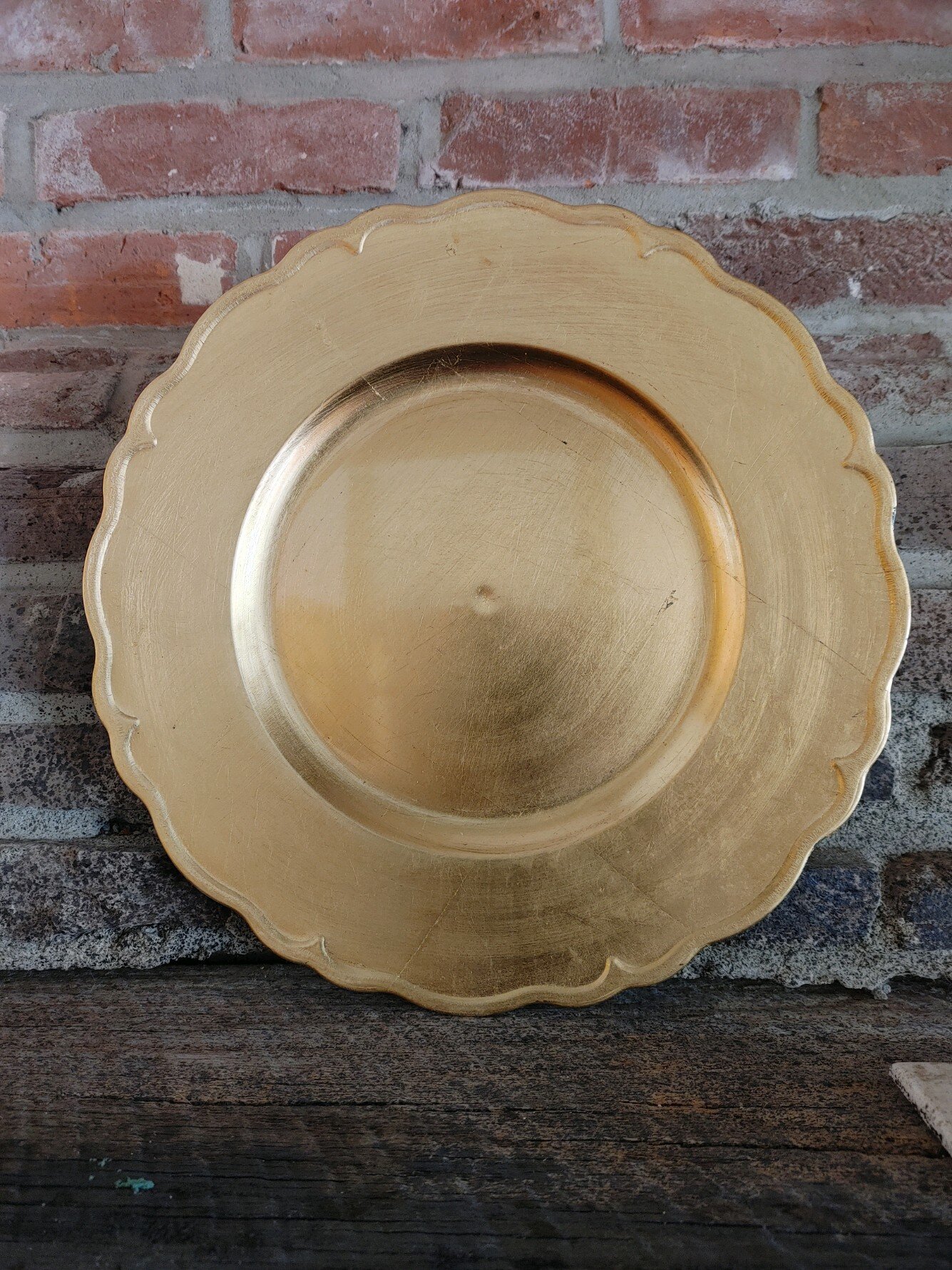 Gold Scalloped Charger