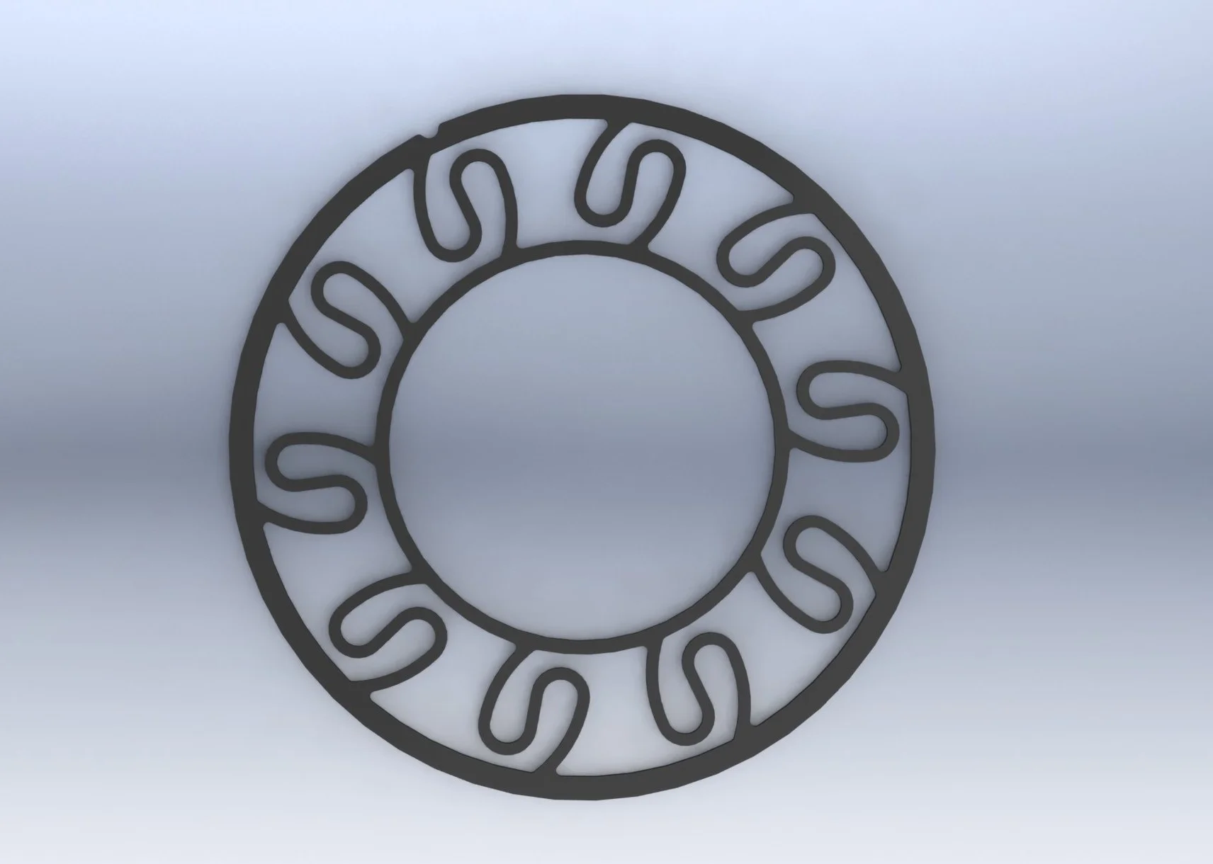 Figure 14: Solidworks model of the arachnid spider geometry.