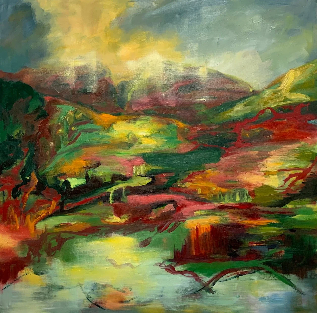 RED LANSCAPE, 48X48, oil on canvas.jpg