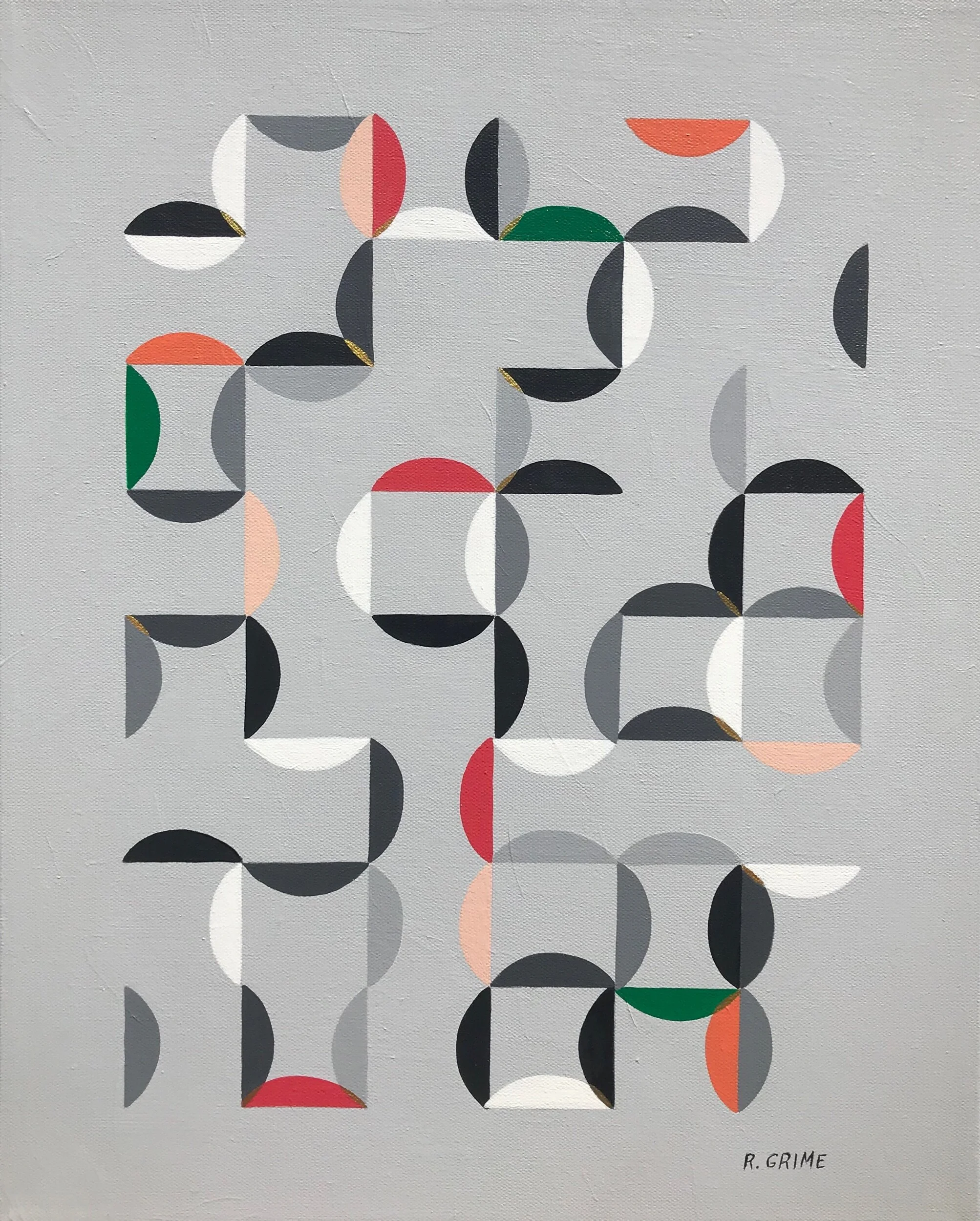 Scattered Semi-Circles on a Grid V