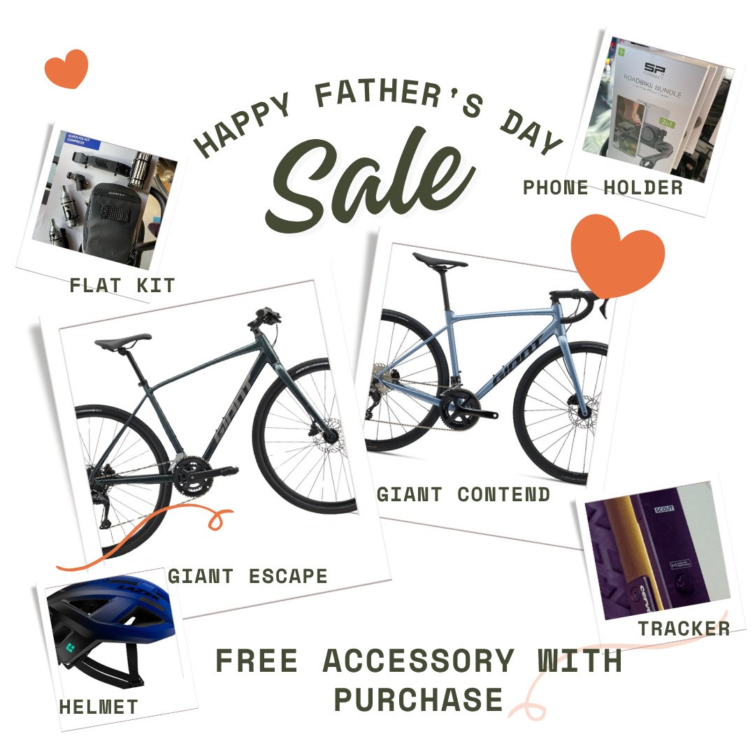 Don't know what to get dad for Father's day?  How about the gift of fitness, transportation and over mental wellness?  Sound impossible?  A bike will give you that and much much more!  Buy a new bike from us and receive our professional build, 60-day