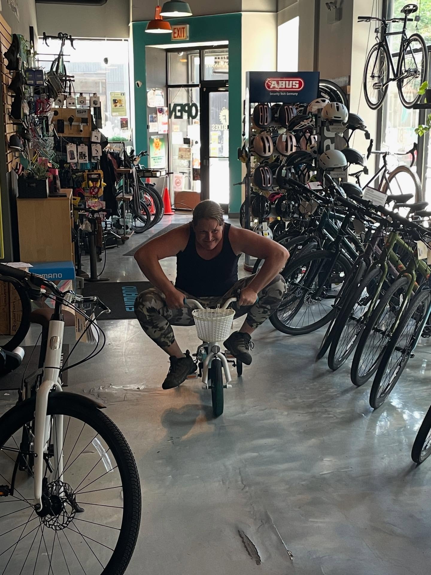 Alice wants to know if this bike fits her?  Thoughts?
