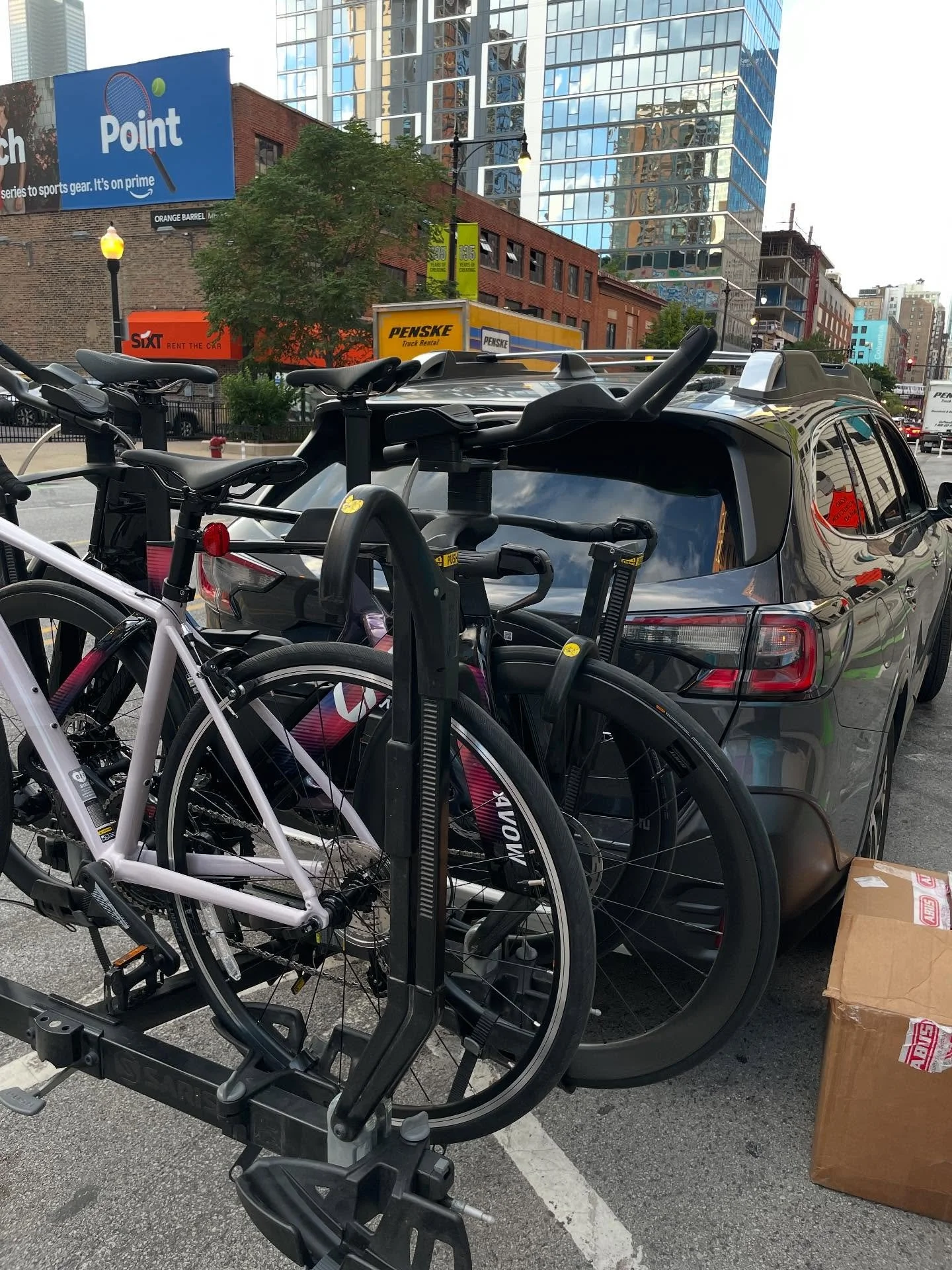 And that is a wrap on the expo portion of the tri. Complete with a last minute flat fix.  How we fit everything in this car is nothing short of a miracle.  Thanks to my supportive and patient partner Tom for putting up with me.  Including 1 lost purs