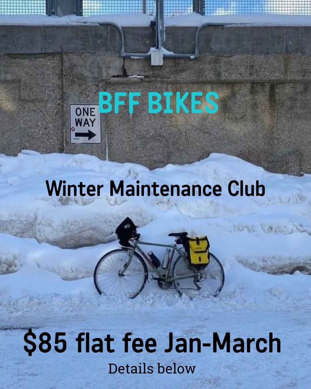 Winter miles deserve winter care ❄️🚲
Introducing the BFF Bikes Winter Club &mdash; because your bike still works hard even when it&rsquo;s cold out.
From January through March, Winter Club members get:
✨ 3 drivetrain cleanings
✨ Fresh lube each visi