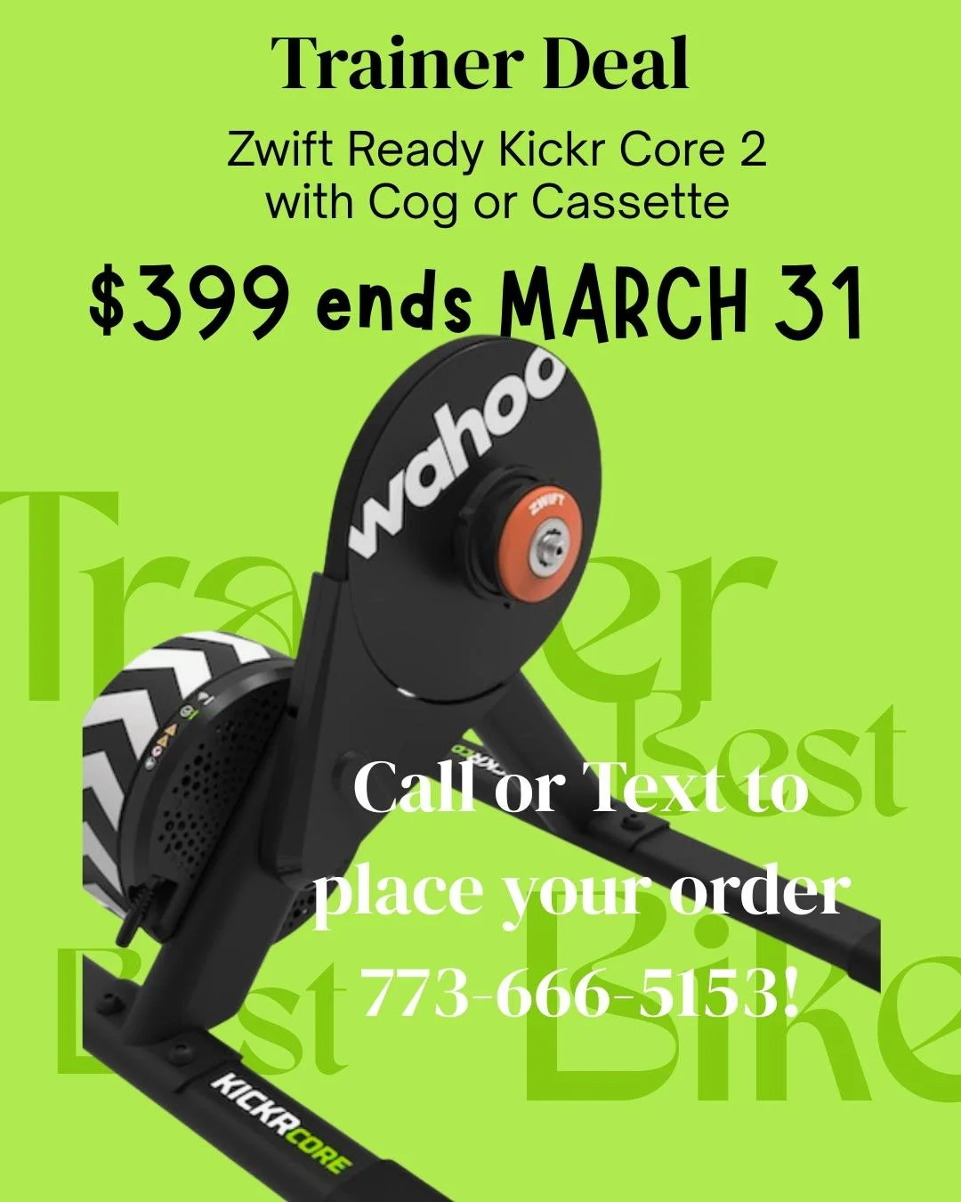 🔥 DEAL ALERT 🔥
Your winter training just got a serious upgrade.
The Wahoo KICKR Core 2 is on SALE for $399 🤯
Rock-solid power, quiet rides, and all the smart-trainer goodness you need to crush indoor miles&mdash;without crushing your budget. Wheth