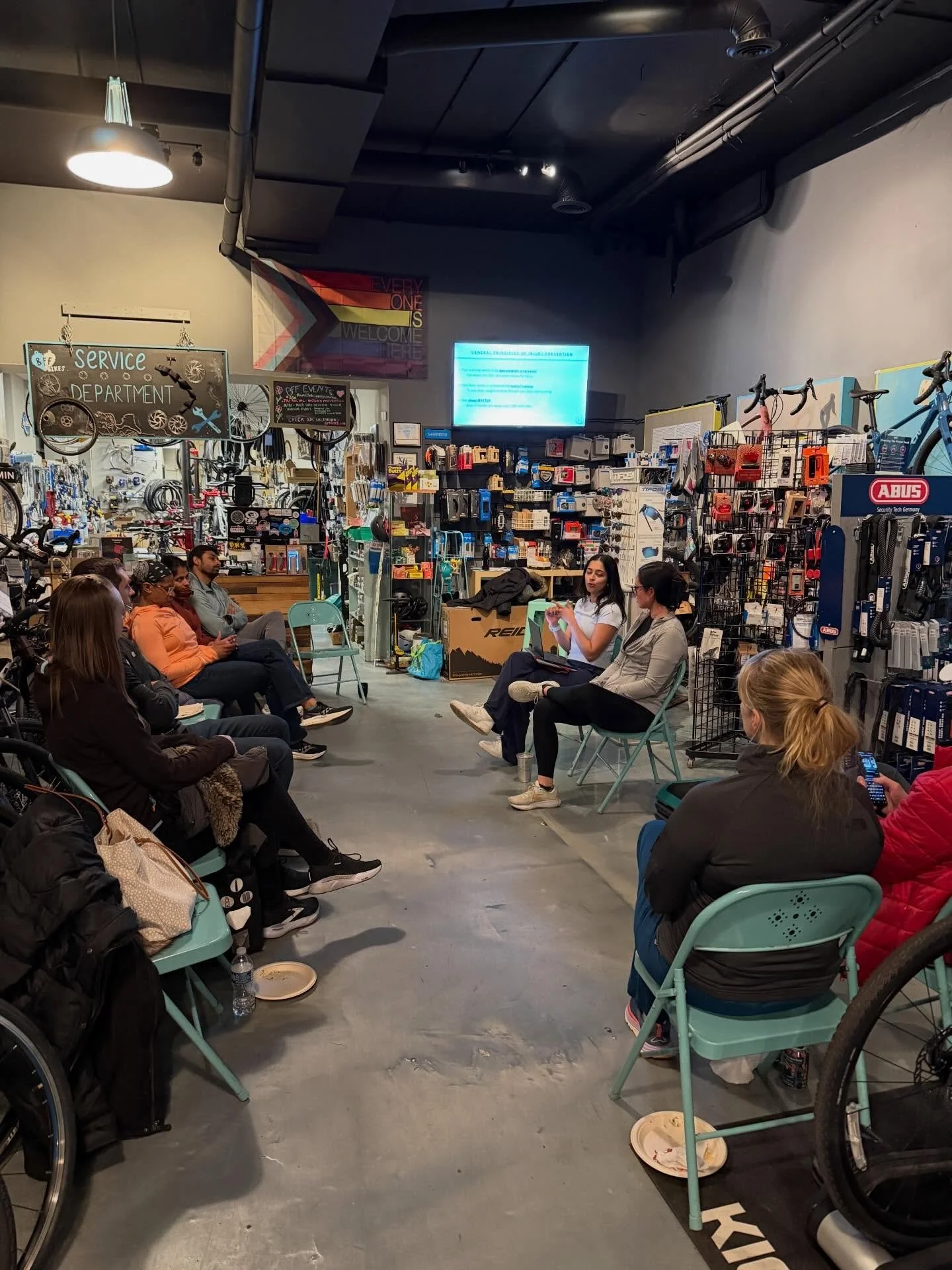 Another great night of learning!  Thanks to Monica and Taylor for presenting on injury prevention!!! Missed tonight? Look out for our triathlon social next month!