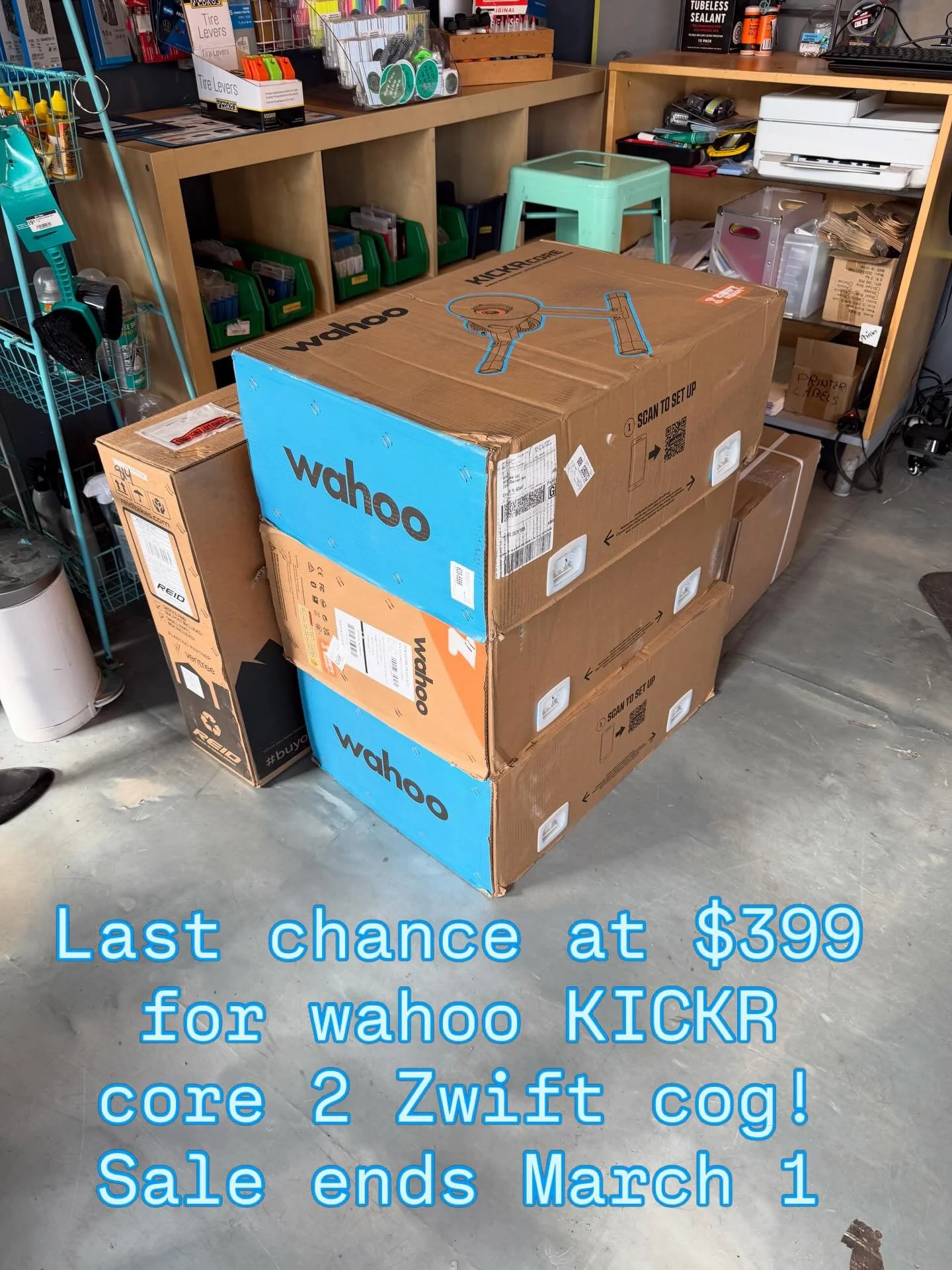 Only a few more days to pick up one of these latest KICKR core 2&rsquo;s for $150 off! Sale ends March 1!!!! @wahoofitnessofficial