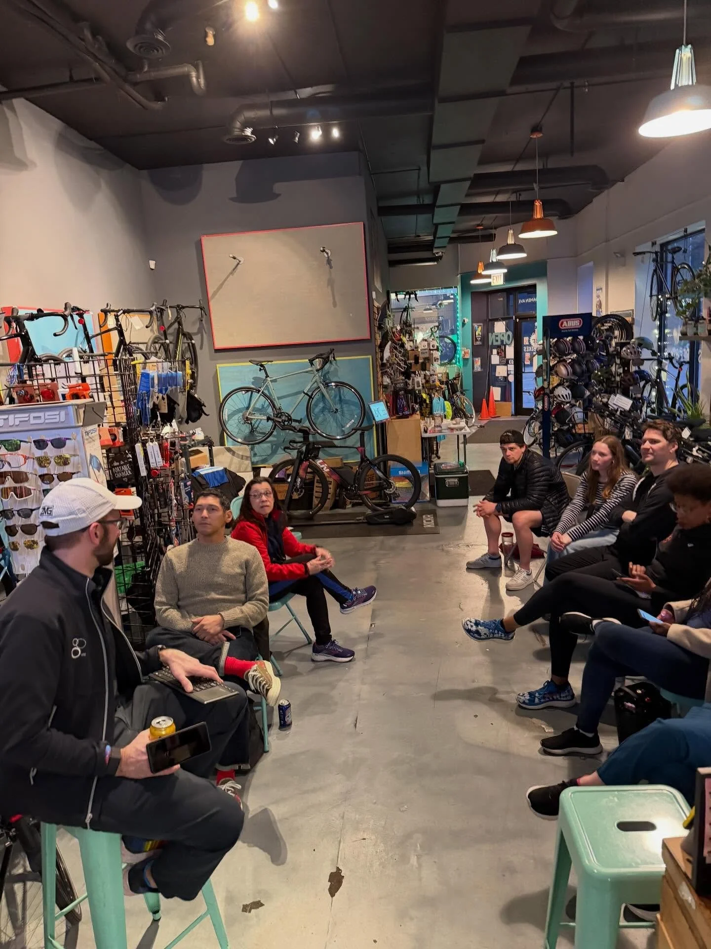 Triathlon social! Love sharing some good advice from coach Chris!! @4starendurance