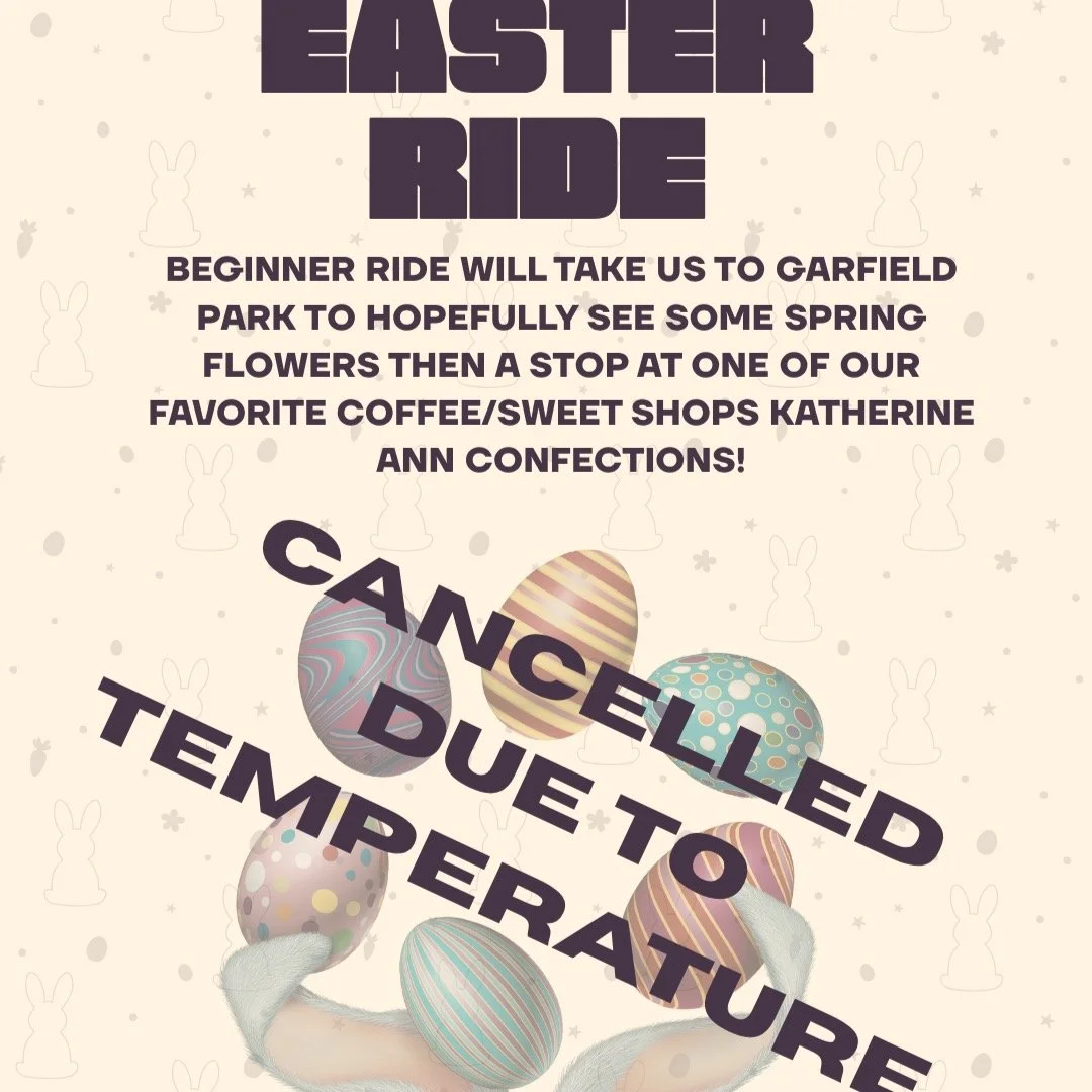 Unfortunately we will are cancelling our easter ride. It was meant to be a little more enjoyable than 37 degrees!!!!