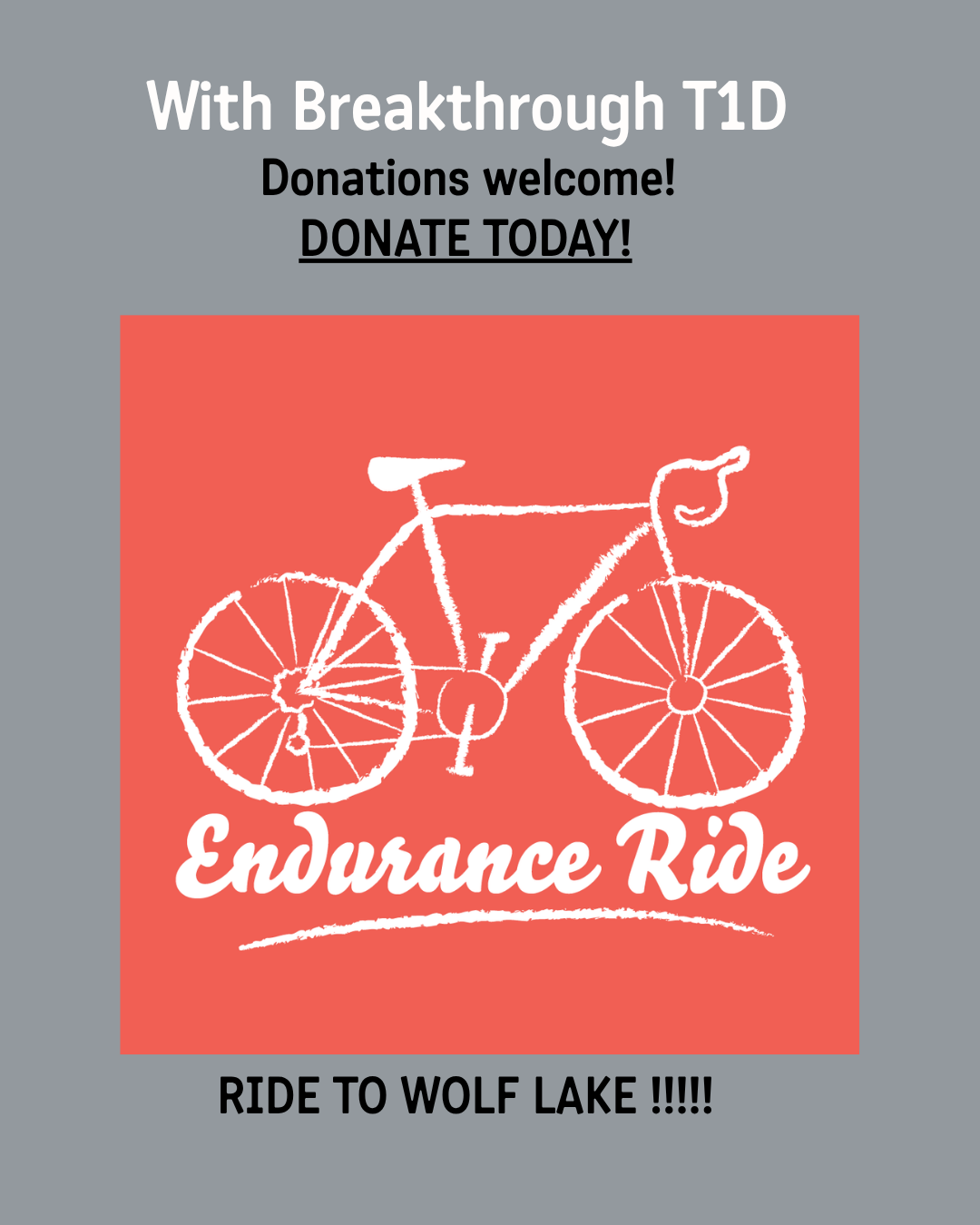 Wolf Lake Endurance Ride with Breakthrough T1D