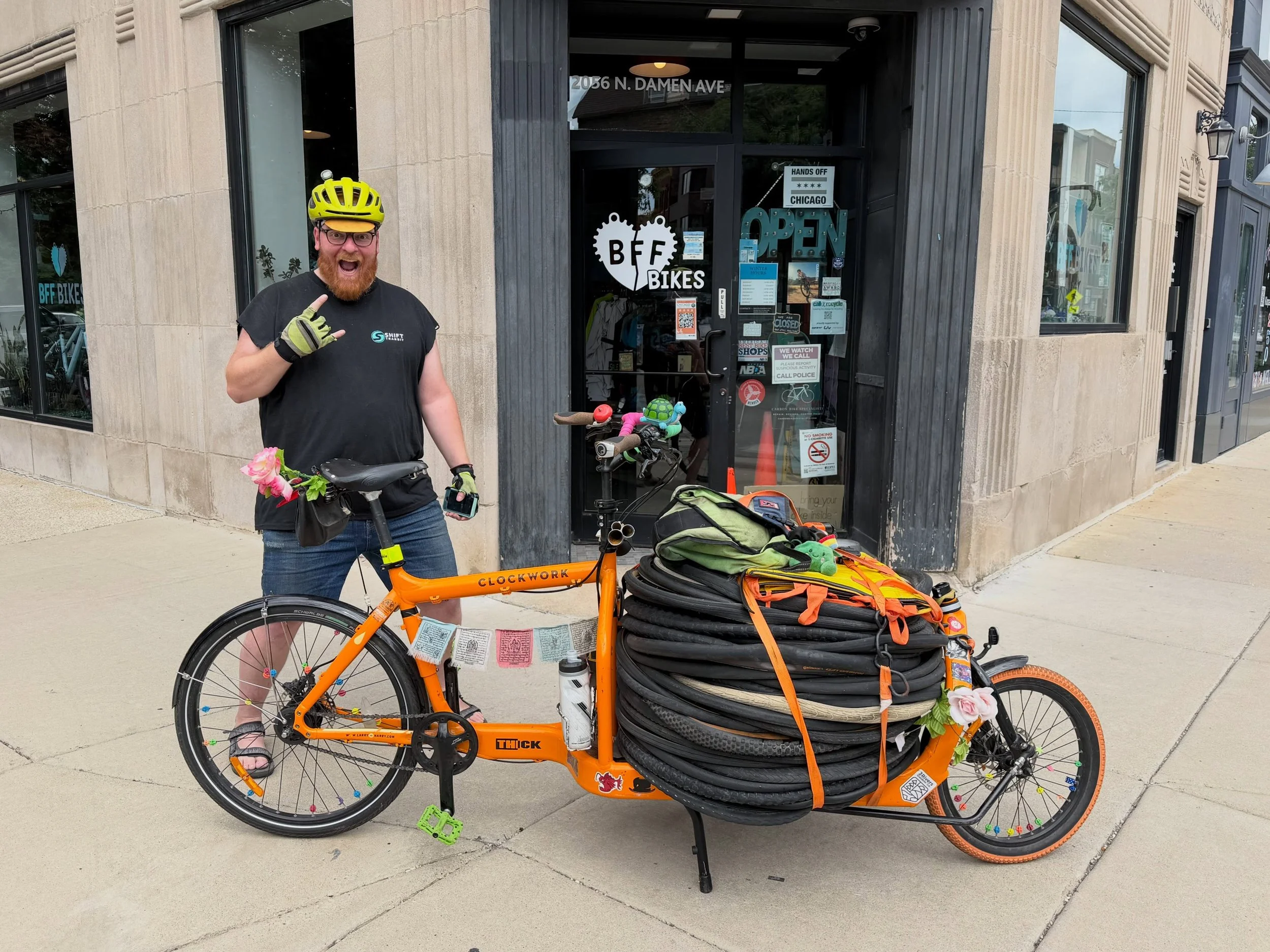 Thank you @retyred_org for the pick up today!  Such an amazing organization helping bike shops solve the age old problem of recycling rubber!!!