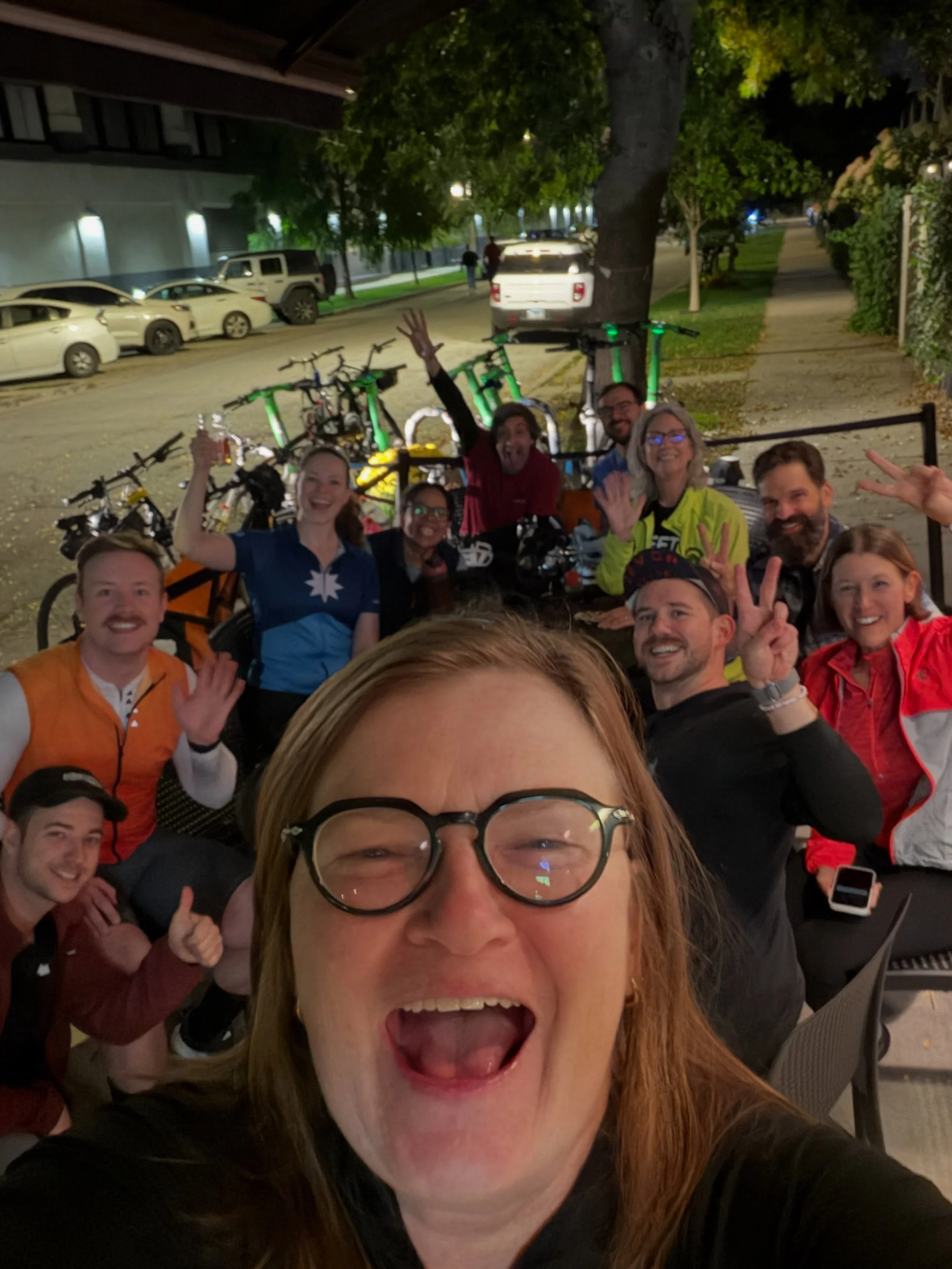 Just a great night with great people!!! Next brewery ride 10/30!!!