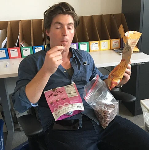 Chris Brydges, presumably “sampling the product” at Whole Foods Corporate HQ