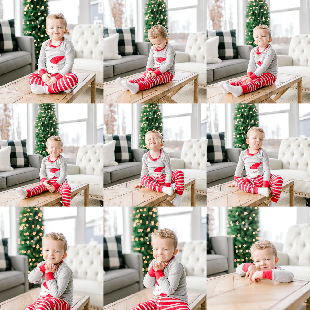My Home for the Holiday's | Minimalism | Christmas Decor | 3 Year old Boy + Santa PJ's + Christmas Tree | Christmas Light Bokeh