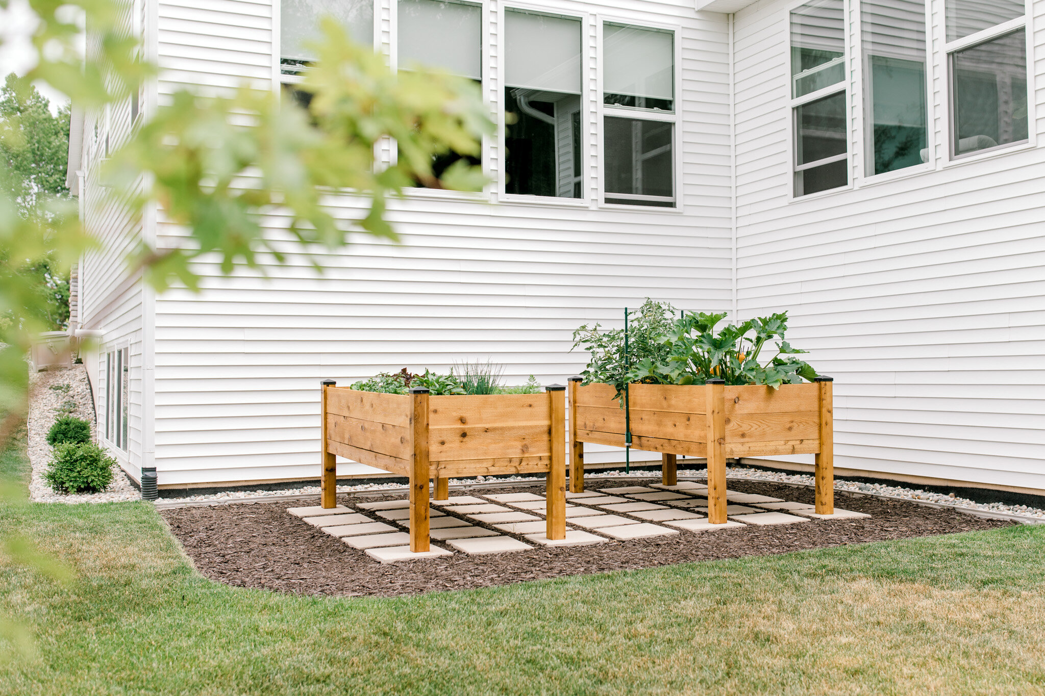 Raised organic veggie garden beds | Gardening in Michigan | Herb and Vegetable Garden