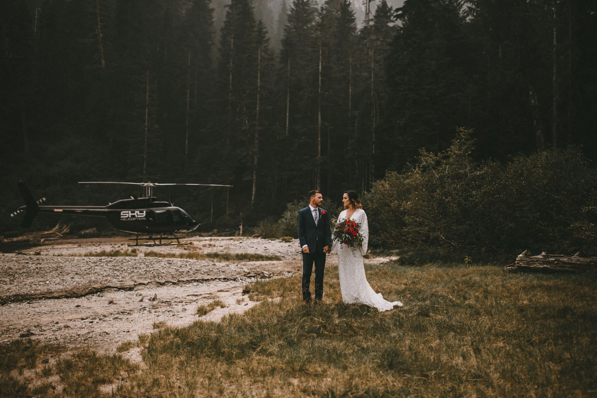 sky helicopters elopement