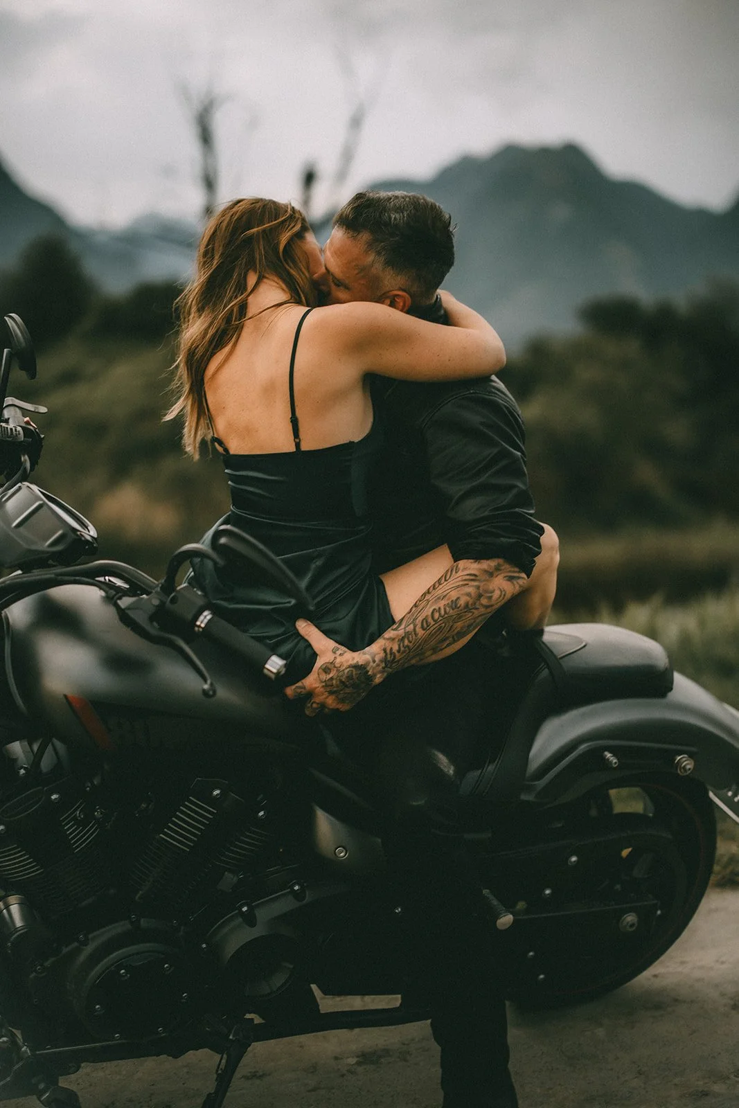 motorcycle engagement photographer