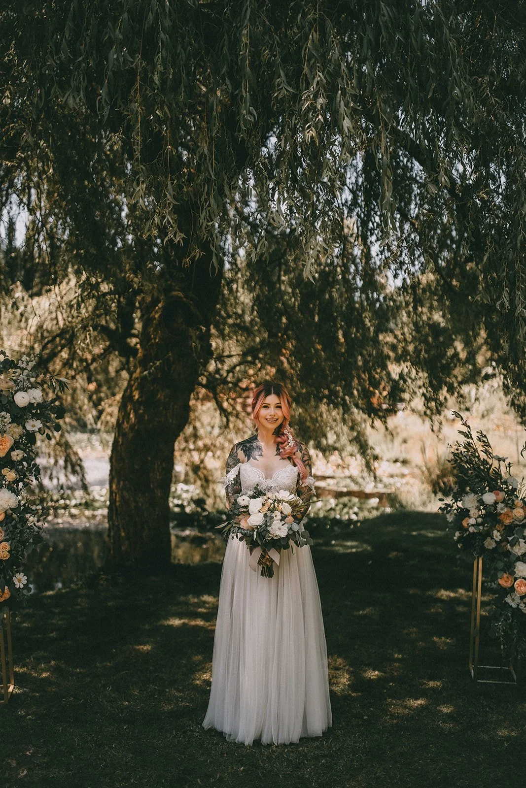 wedding photography at van dusen botanical gardens