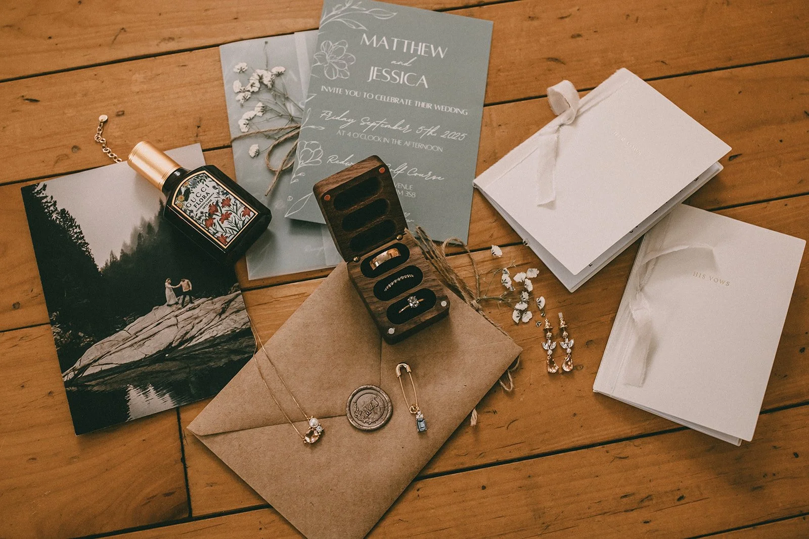 wedding flat lay photo
