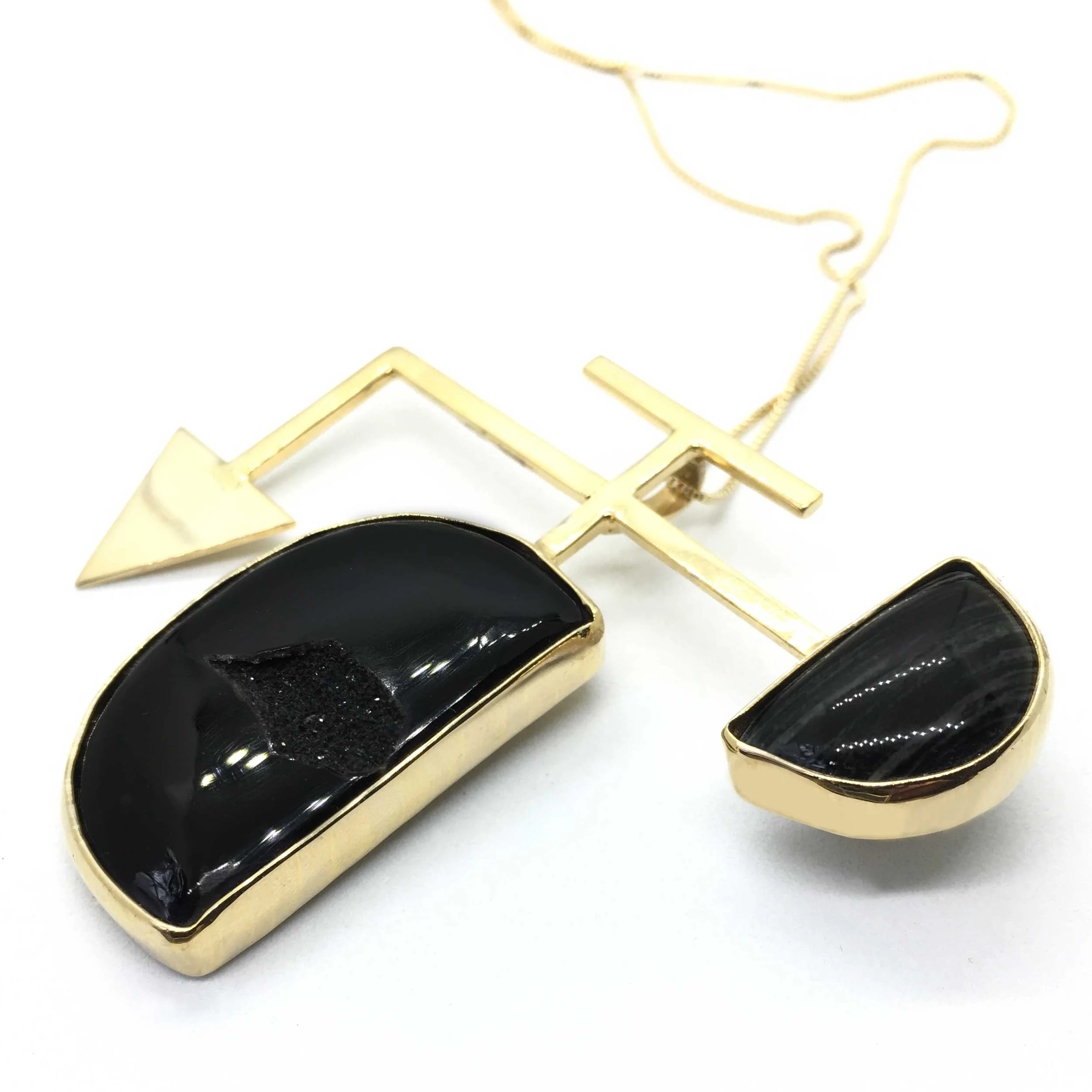 Black Triad necklace - unique