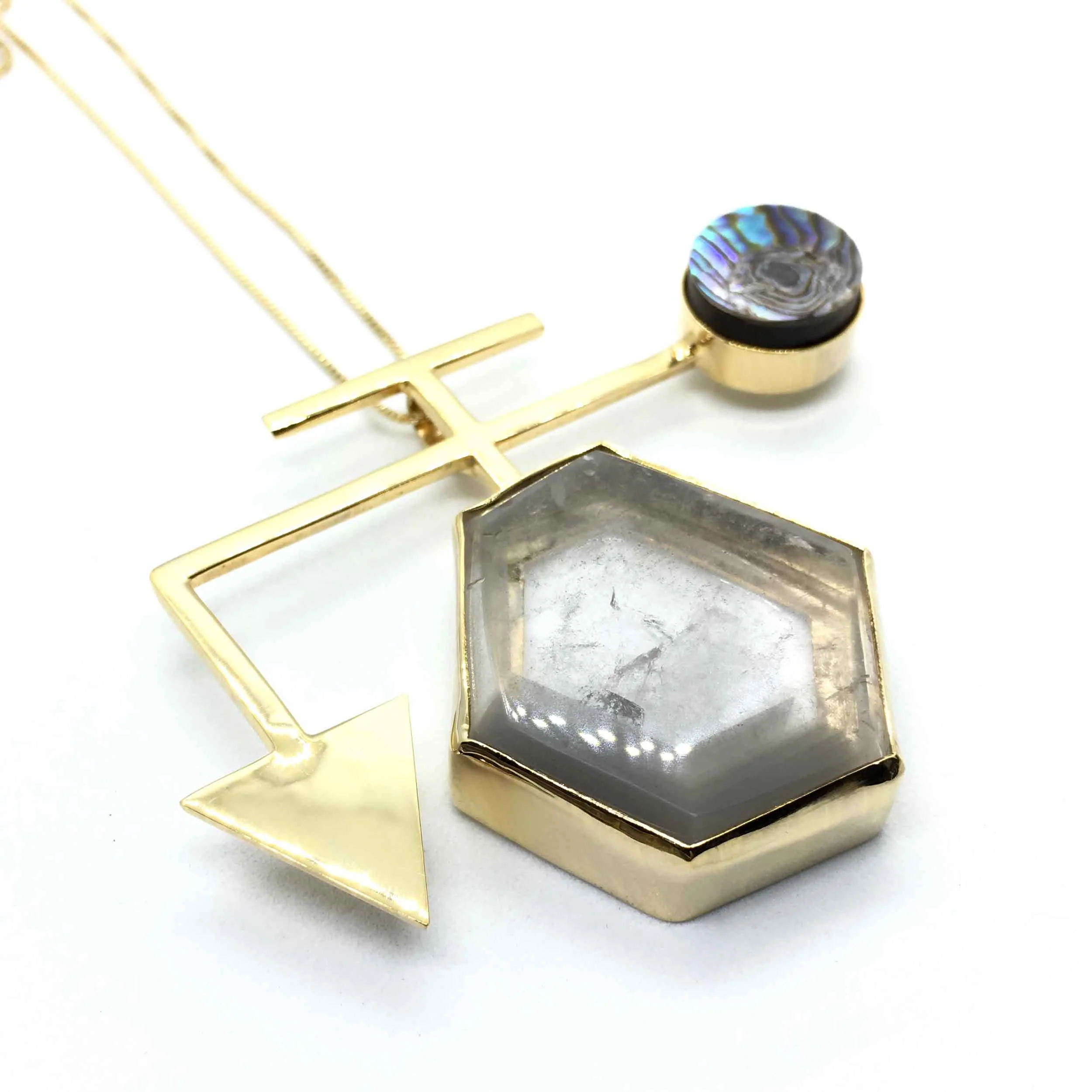 Glass Triad necklace - unique