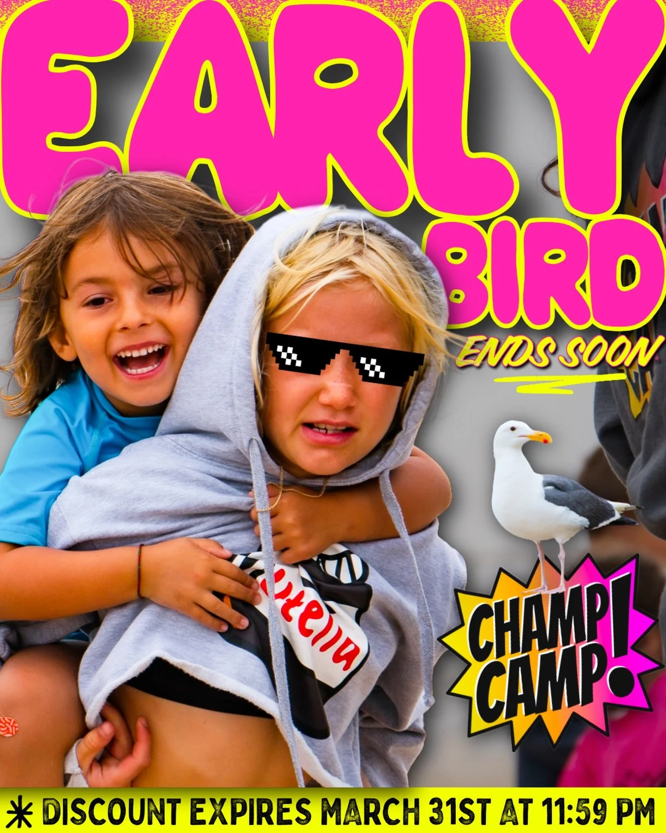 ⌛️ONE WEEK &rsquo;til our Early Bird Discount flies off into the sunset. After Tuesday, it&rsquo;s ✌️TOODLES!

Now, if you&rsquo;d rather sign up next month, that&rsquo;s TOTALLLLY fine with us 🤑, but we&rsquo;re tryin&rsquo; to throw ya a bone here