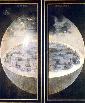 Image: Hieronymus Bosch, The Garden of Earthly Delights (exterior view), 1480-1490.