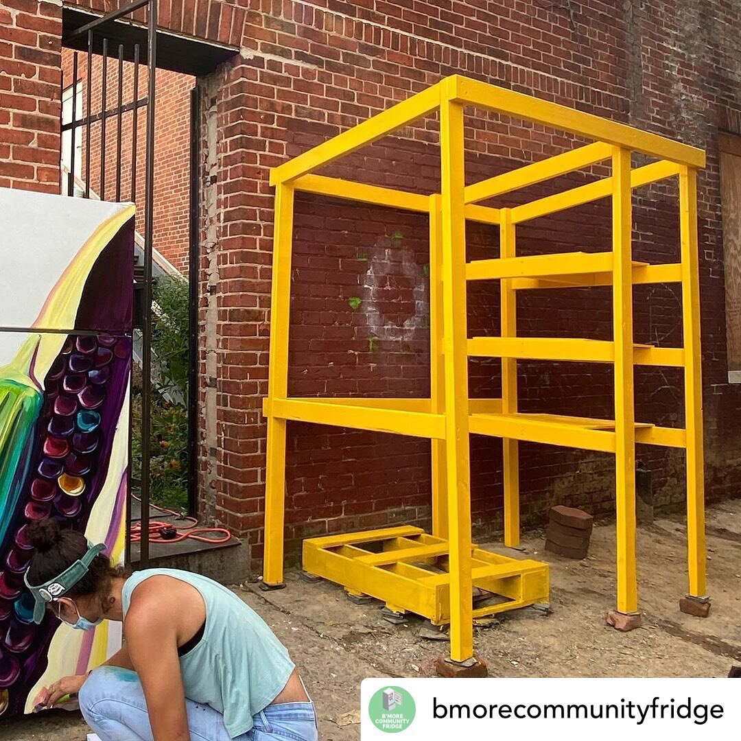 Mutual aid (and corn) for the win! 🌽💜 Thank you, @jdesantisart for bringing beauty to these times. And thank you for everyone that makes Baltimore a community even in the saddest days. Posted @withregram &bull; @bmorecommunityfridge Hey yall☀️ made