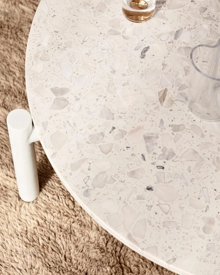 The terrazzo Jay Coffee Table by Sarah Ellison.