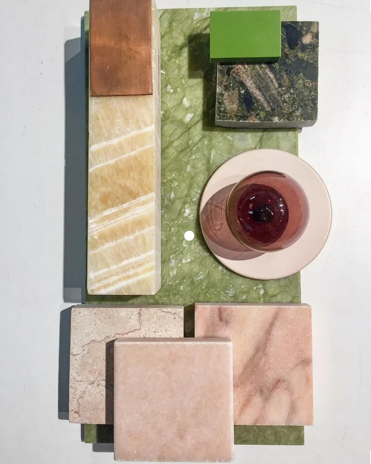 Materials palette by Mim Design via Pinterest