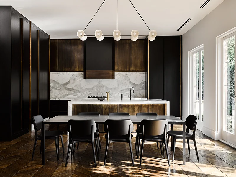 Minimal in form, yet rich in materiality. Flack Studio know how to design a sophisticated, yet warm kitchen. Armadale Residence Kitchen, designed by Flack Studio . Photo – Brooke Holm .