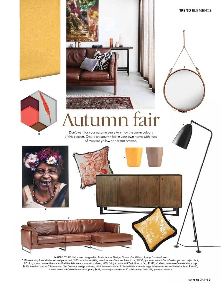 Albert Park House has been included in Sunday Mail’s 2015-2016 New Home, as part of their Autumn round-up.