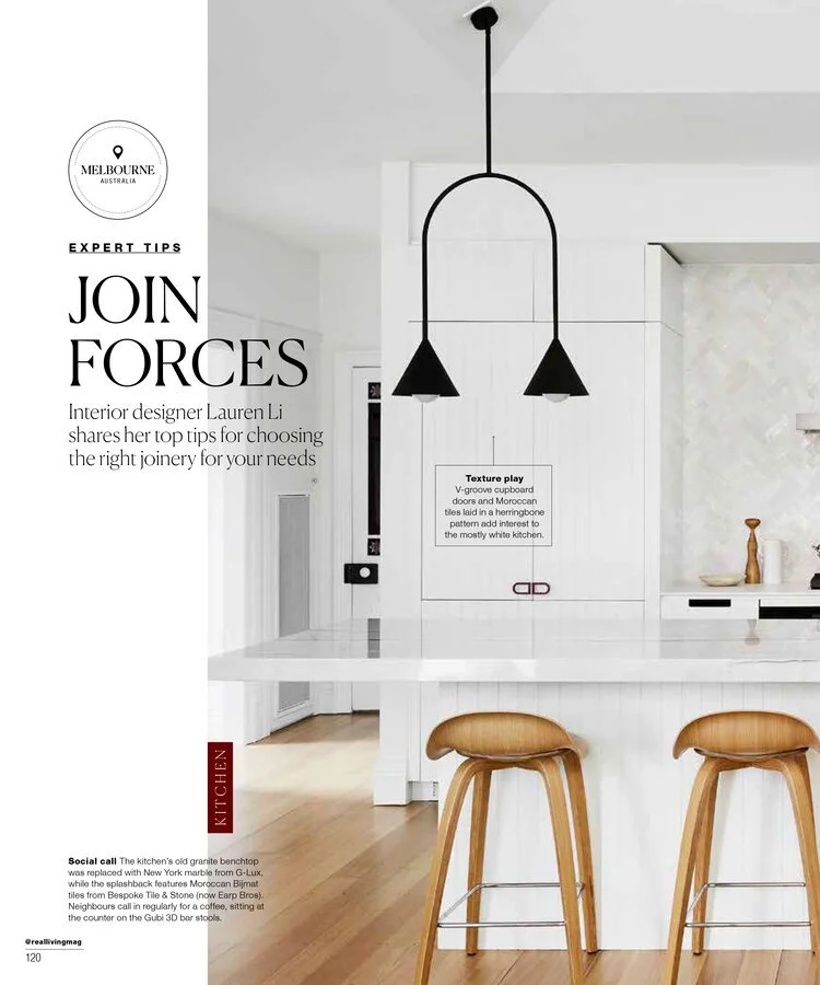 Lauren shares her top tips for choosing the right joinery in Real Living’s Feb ‘19 issue.