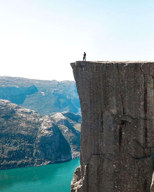 Norway: #pulpitrock 
Yesterday was spent recovering from the brutality that was Trolltunga. We relaxed with some Thai back massages and endless amounts of beer. Today @massermannolen and I conquered the mighty Pulpit Rock. It&rsquo;s been a wild few 