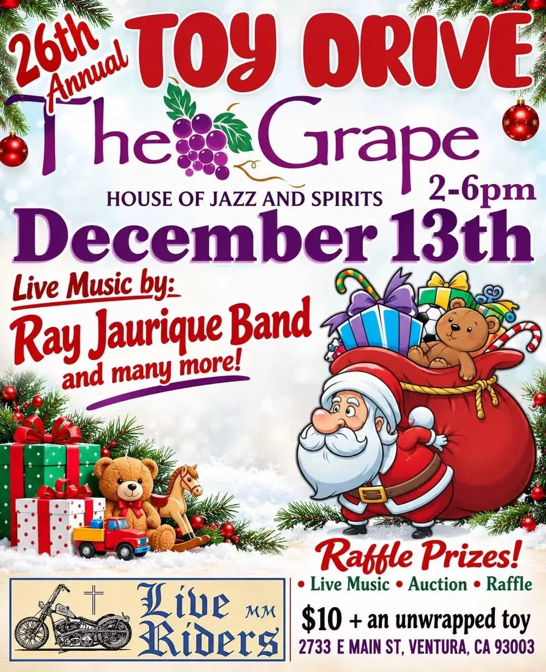 26th Annual Kids Toy Drive @ The Grape 