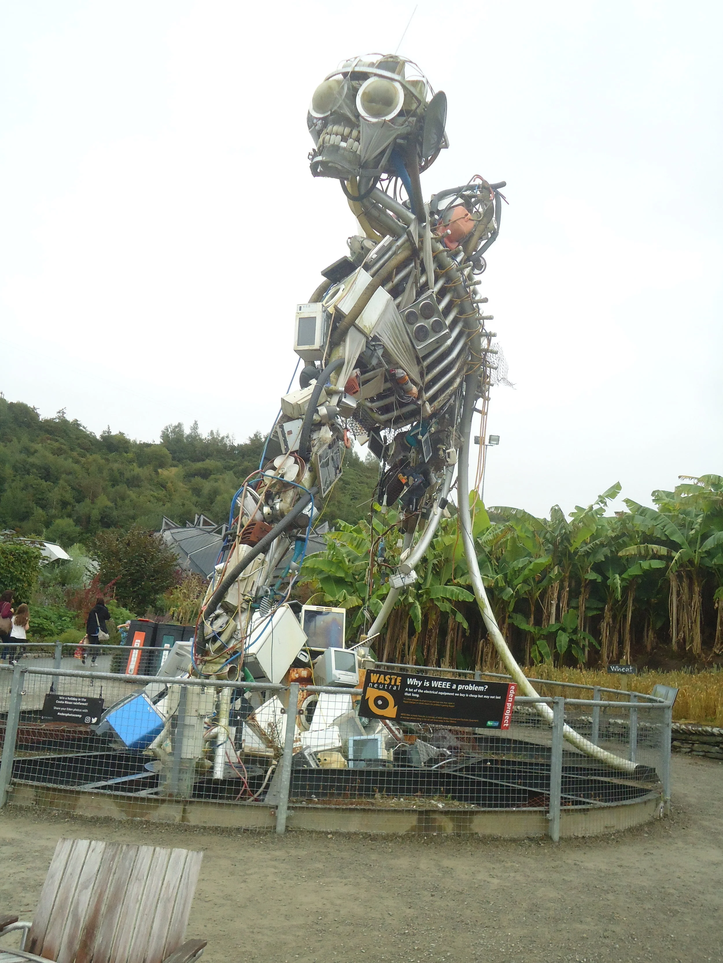 Eden Project's "WEEE Man": one lifetime's electrical waste. Photo: Lindsay Wood