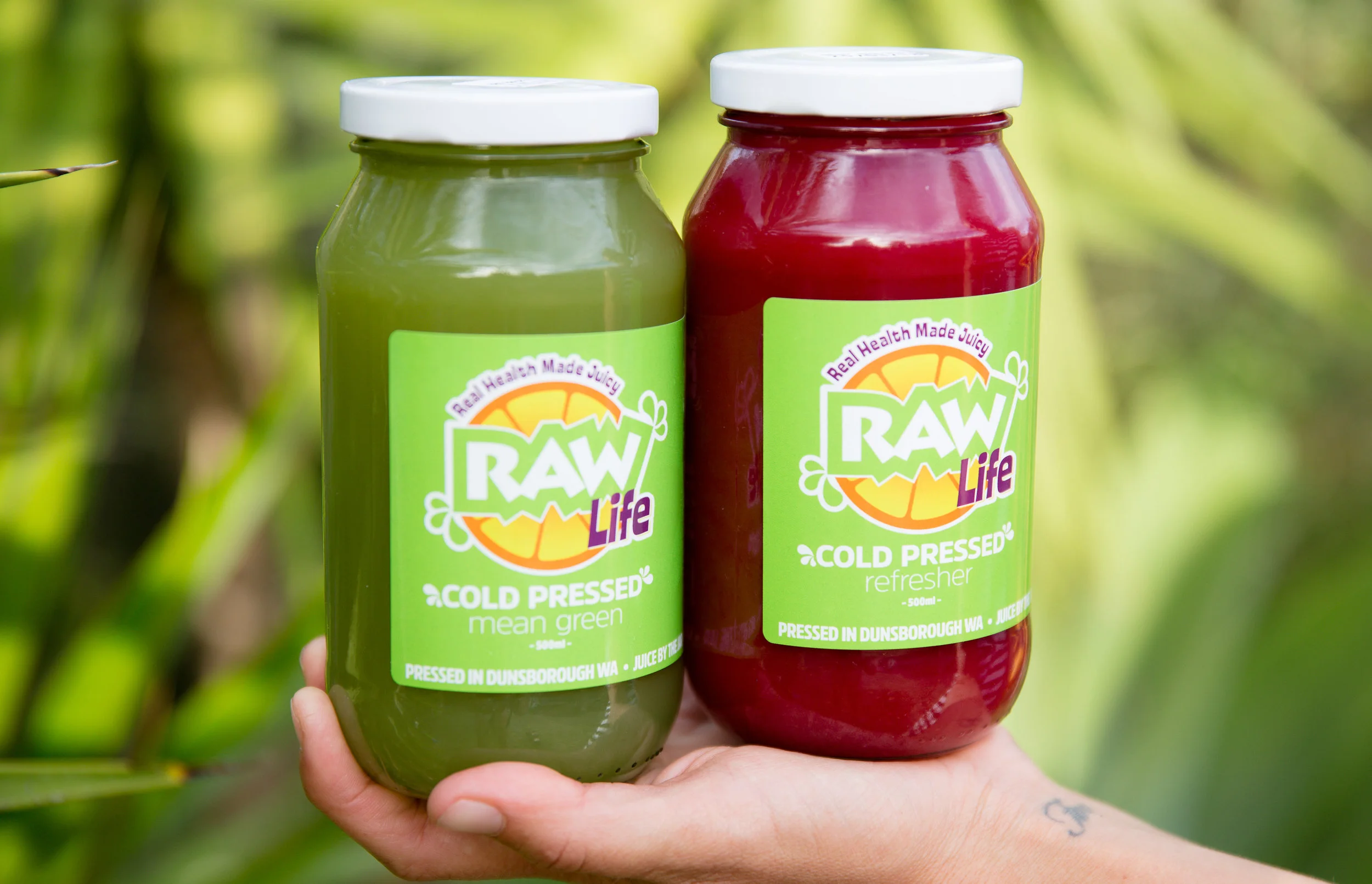 COLD PRESSED MEAN GREEN AND REFRESHER JUICES, AVAILABLE AT OUR STOCKISTS