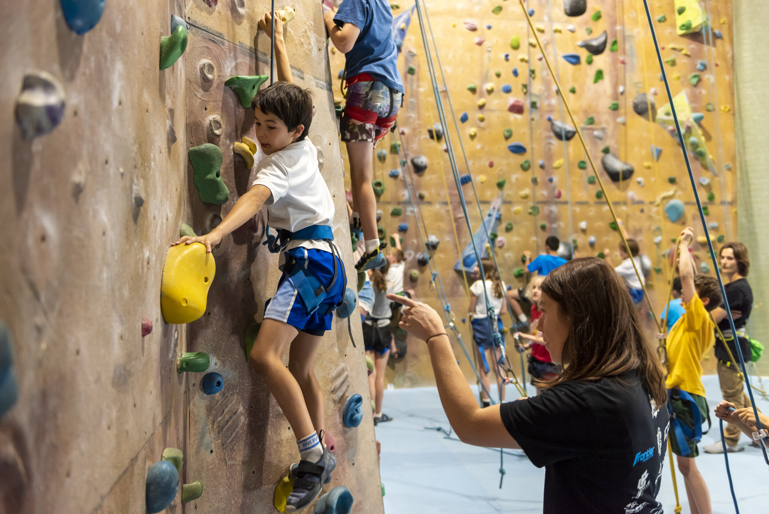 Kids climbing wall shark term 1 in Climbfit sydney. A comprehensive climbing course for kids in Sydney