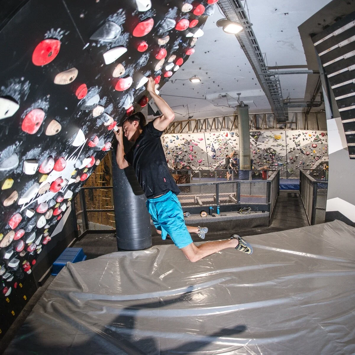 New &amp; Edgy Moon Board training arena at ClimbFit Indoor rock climbing center