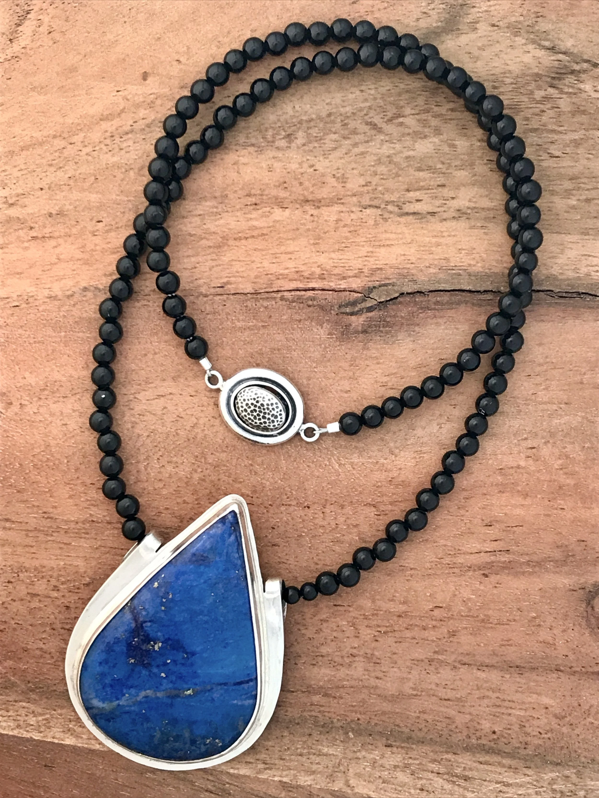 Sterling Silver and Lapis Lazuli Pendant