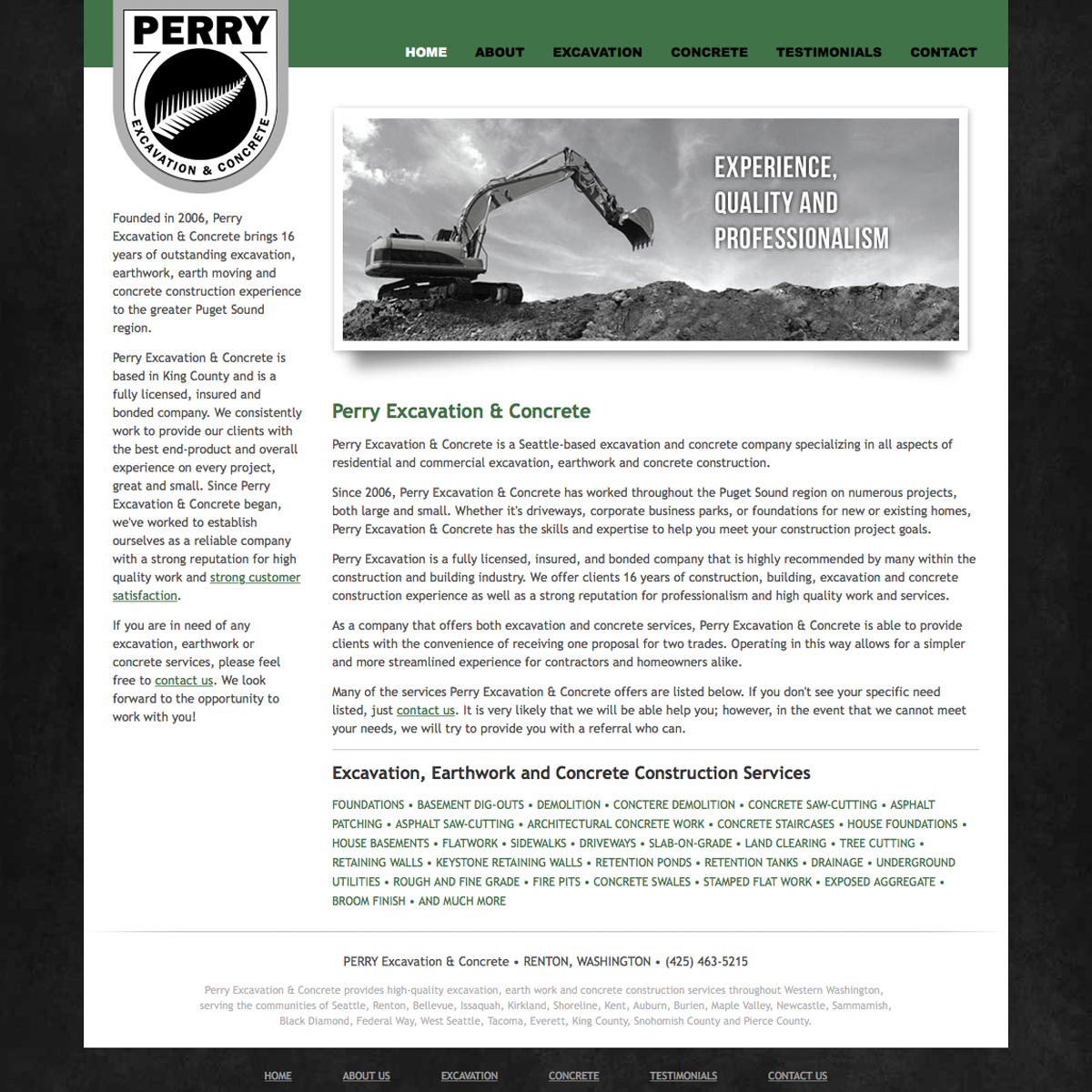Perry Excavation & Concrete