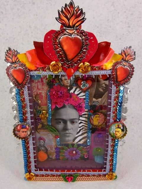 Mexican folk art shadow box